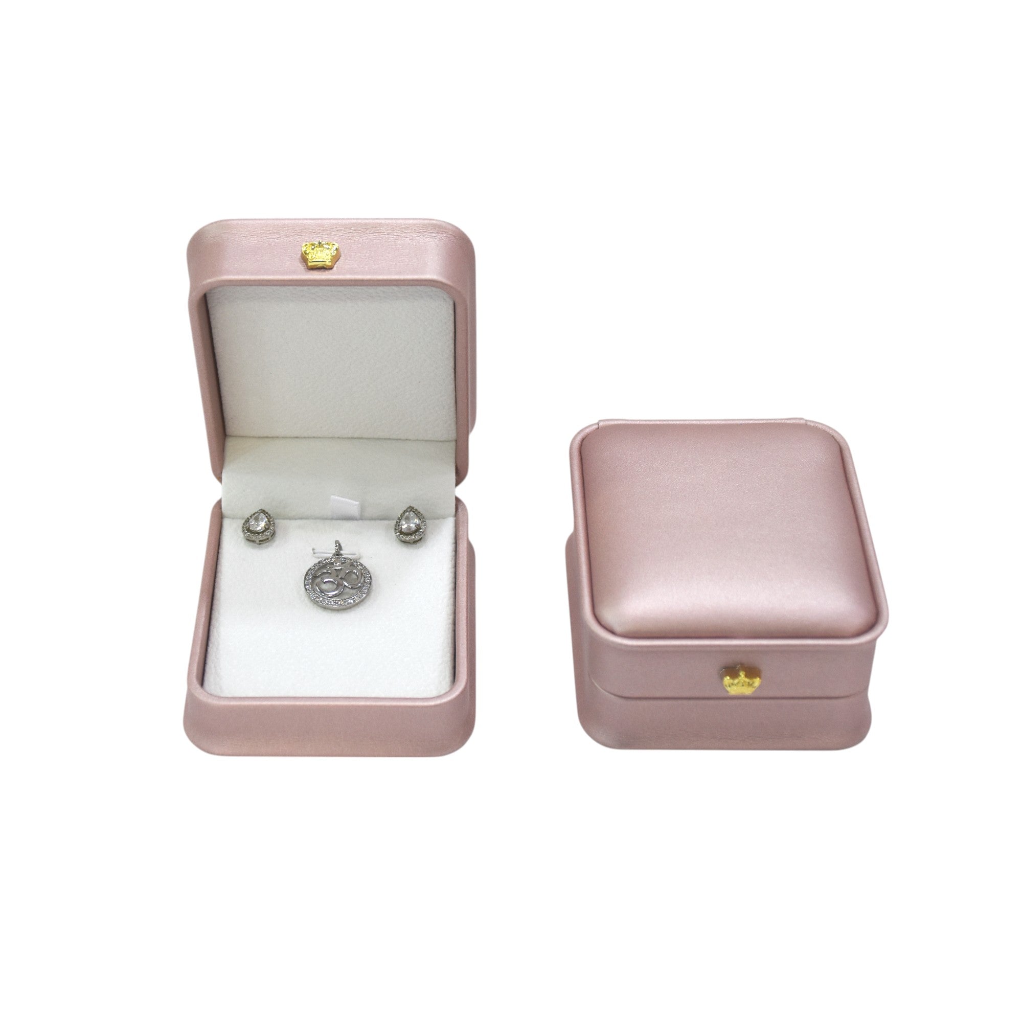 Designer PU Jewellery Box With Golden Button.