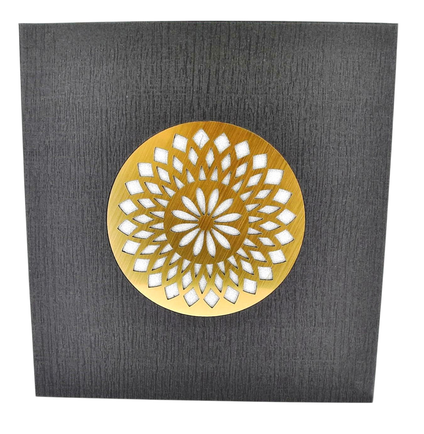Grey Jewellery Box With Laser Cut Design & LED Light.