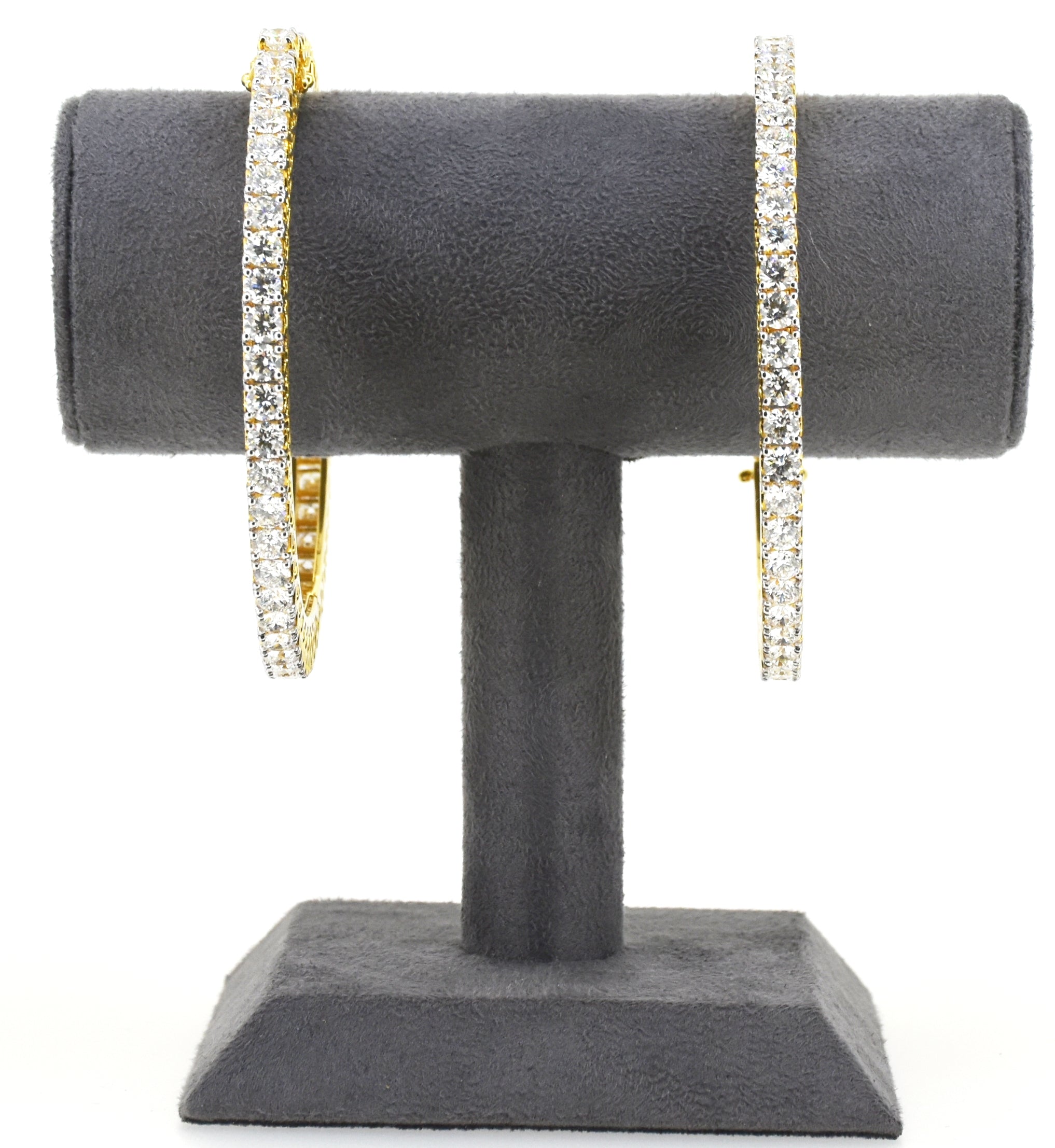 Grey Suede Jewellery Display Stands.