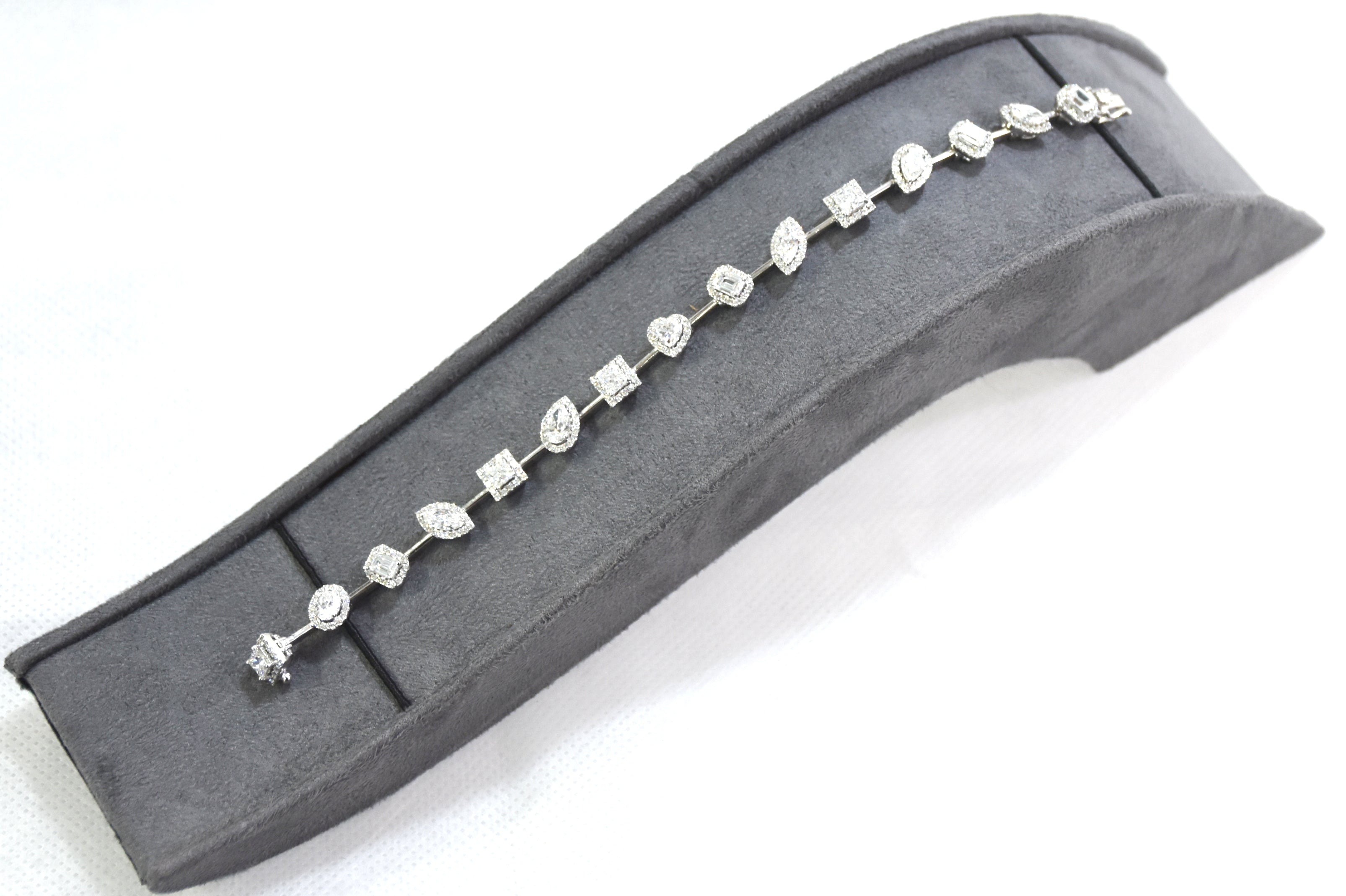 Grey Suede Jewellery Display Stands.