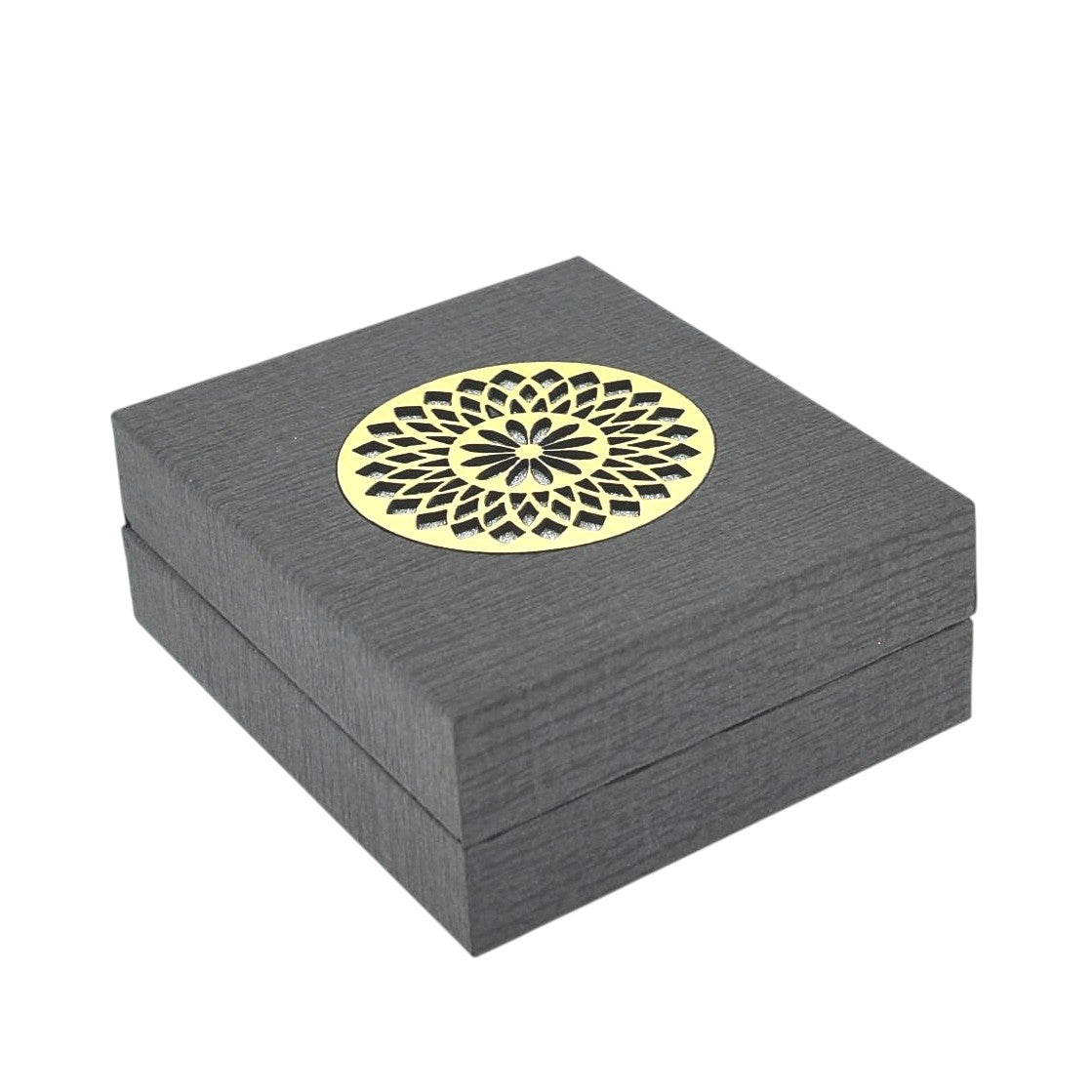 Grey Jewellery Box With Laser Cut Design & LED Light.