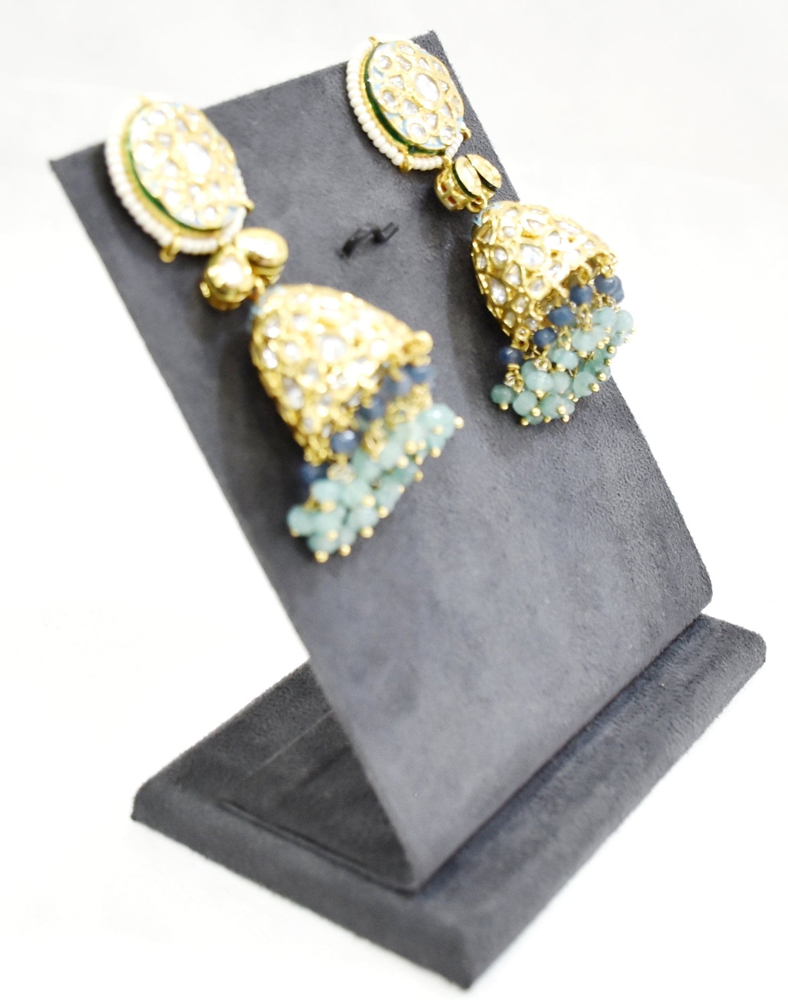 Grey Suede Jewellery Display Stands.